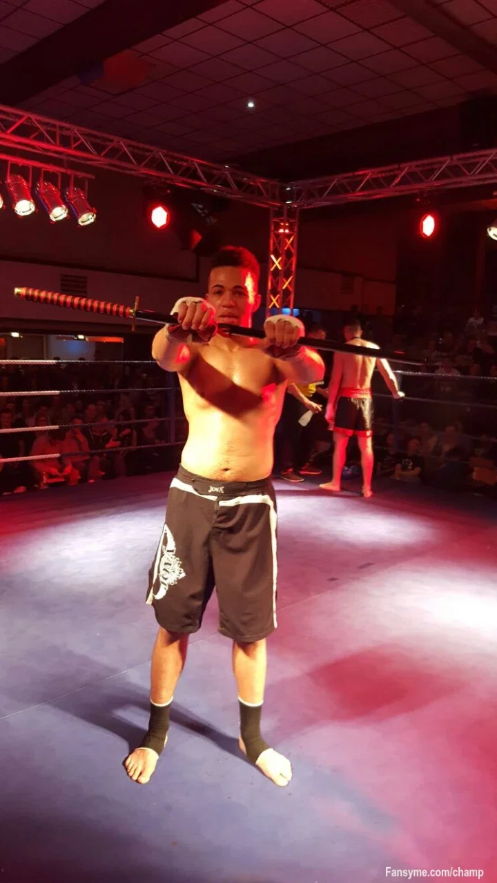 CHAPTER 1 — MY FIRST FIGHT ⚔️

Before the mirror sets, the gym progress and the after-dark side, there was this.

My first K-1 fight. My first win. And the beginning of Champ.

These are pictures I wanted to share back then, but never had the confidence to post.

The full private fight archive — including both original fight videos and the more vulnerable moments — is now available for subscribers. 🖤